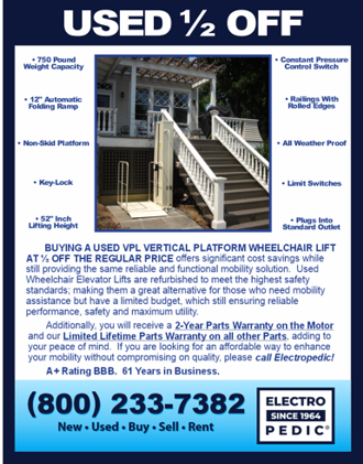 Used VPLs are ½ off regular price